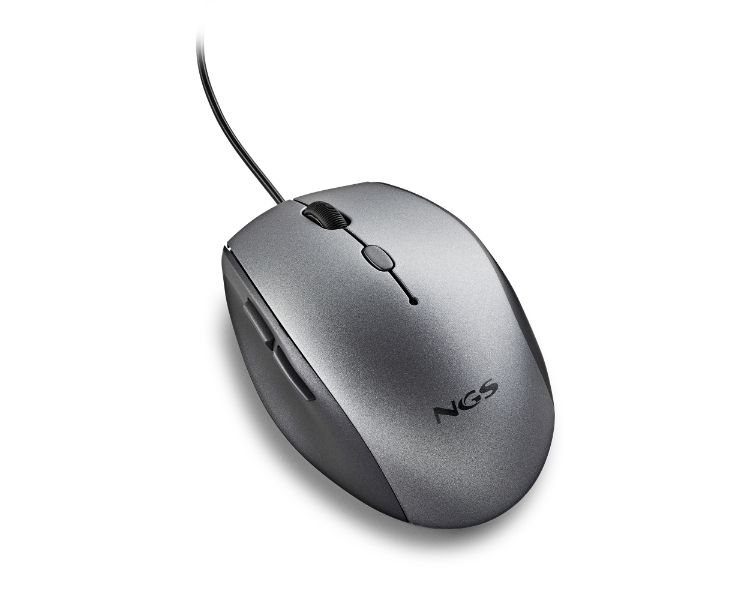Ngs Wired Ergo Silent Mouse Usb Type C Adap Gray